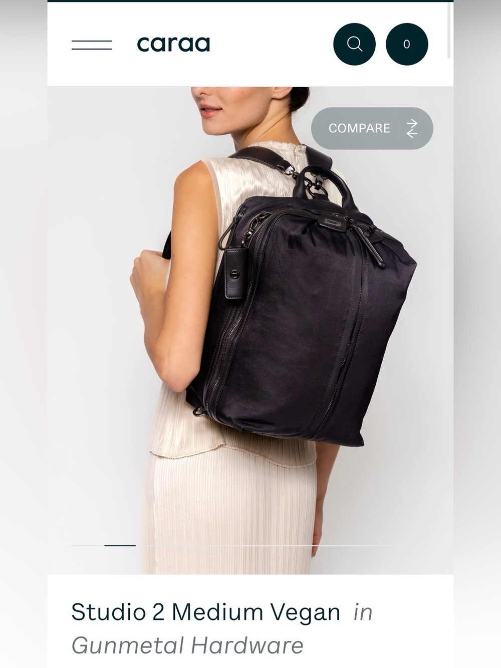Caraa Studio 2 Medium Vegan in Gunmetal